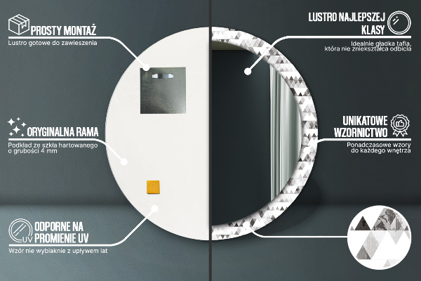 Okrasno ogledalo Mavrični trikotnik