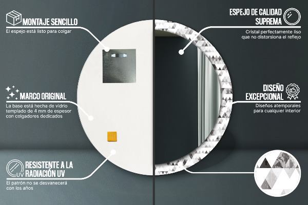 Okrasno ogledalo Mavrični trikotnik