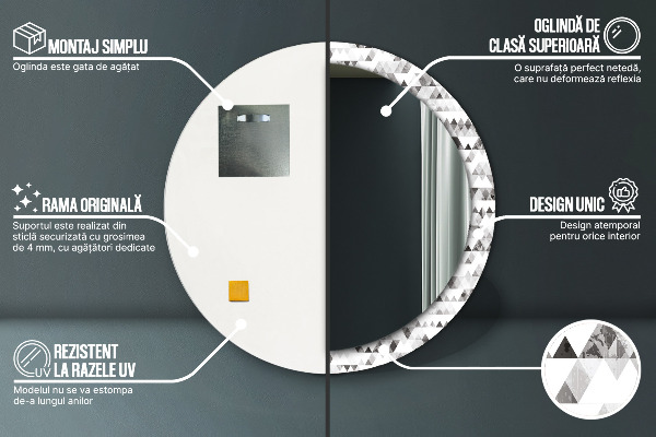 Okrasno ogledalo Mavrični trikotnik
