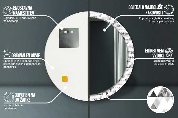 Okrasno ogledalo Mavrični trikotnik