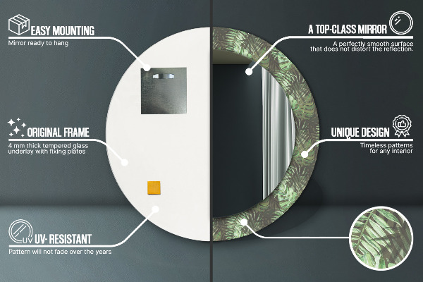 Dekorativno ogledalo Tropski listi