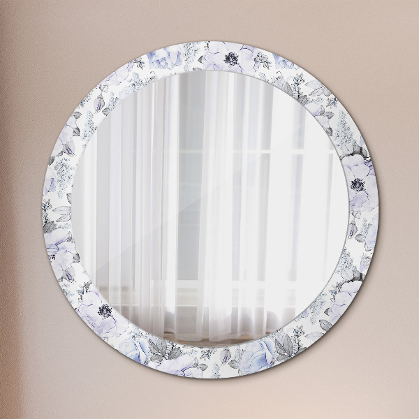 Dekorativno ogledalo Modre vrtnice
