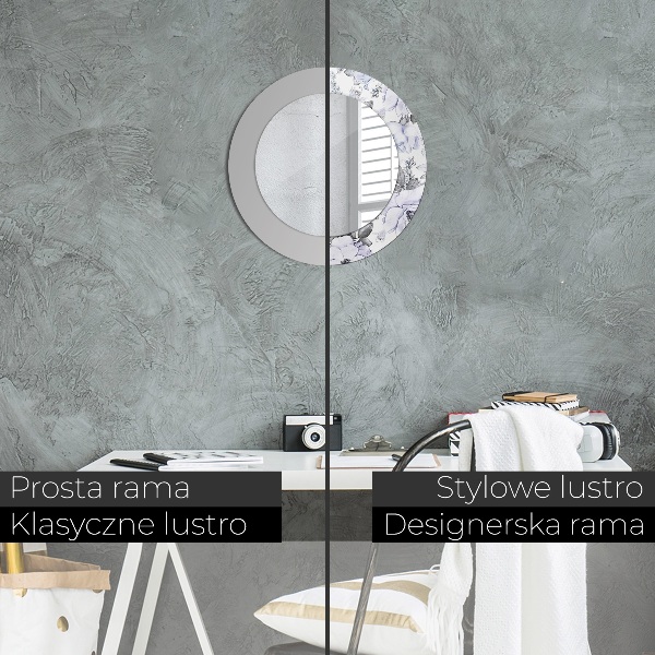 Dekorativno ogledalo Modre vrtnice