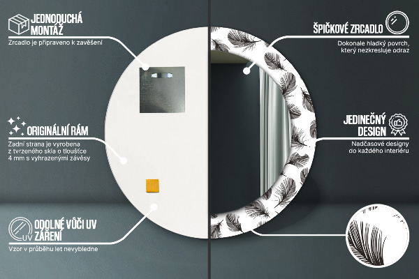 Okrasno ogledalo Perje