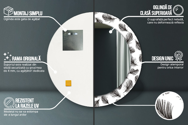 Okrasno ogledalo Perje