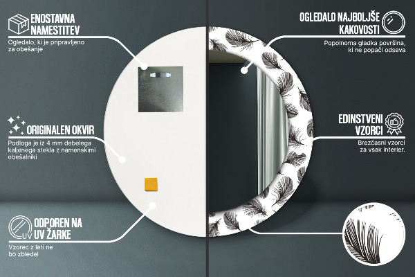 Okrasno ogledalo Perje