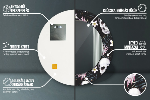 Okrasno ogledalo Cvetje lobanje