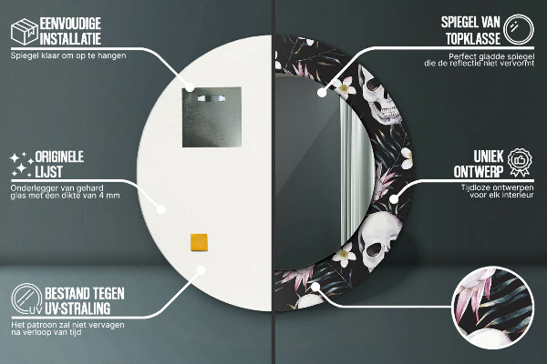 Okrasno ogledalo Cvetje lobanje