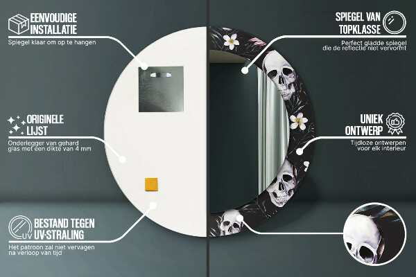 Okrasno ogledalo Cvetje lobanje