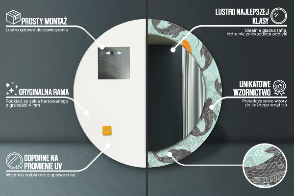 Ogledalo z okrasnim okvirjem Kitajski krap