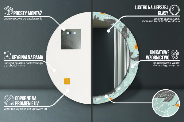 Ogledalo z okrasnim okvirjem Kitajski krap