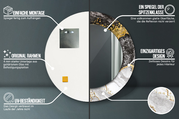 Okrasno ogledalo Marmor in zlato