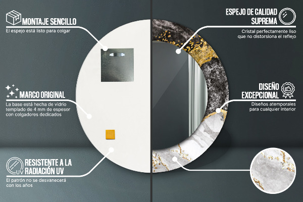 Okrasno ogledalo Marmor in zlato