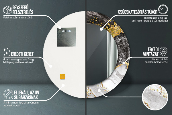 Okrasno ogledalo Marmor in zlato