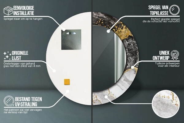 Okrasno ogledalo Marmor in zlato