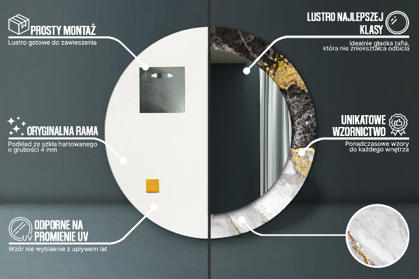 Okrasno ogledalo Marmor in zlato