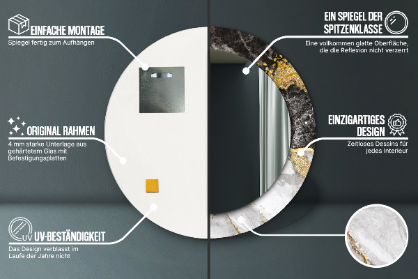 Okrasno ogledalo Marmor in zlato