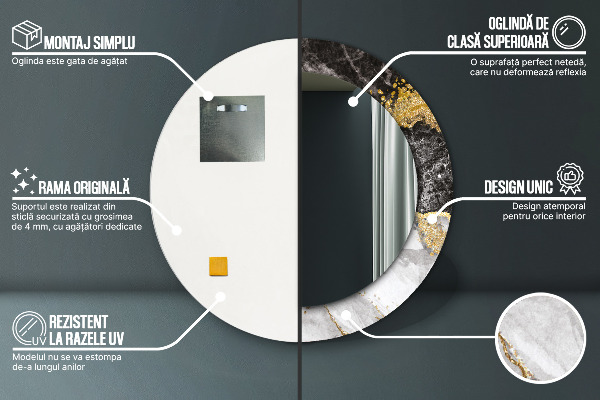 Okrasno ogledalo Marmor in zlato