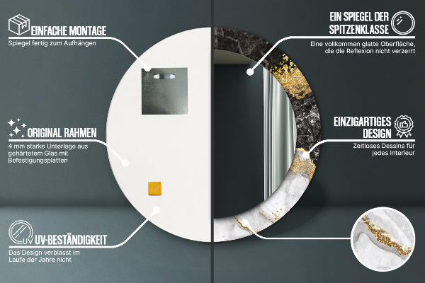 Okrasno ogledalo Marmor in zlato