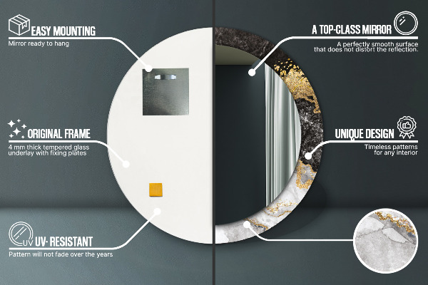 Okrasno ogledalo Marmor in zlato