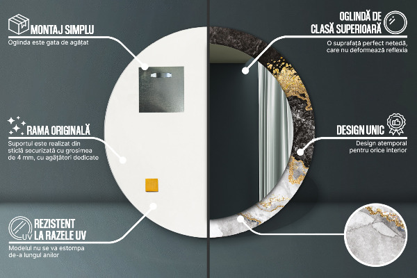 Okrasno ogledalo Marmor in zlato