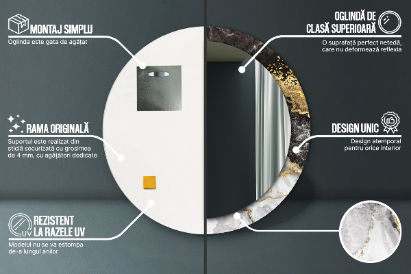 Okrasno ogledalo Marmor in zlato