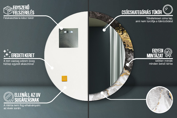 Okrasno ogledalo Marmor in zlato