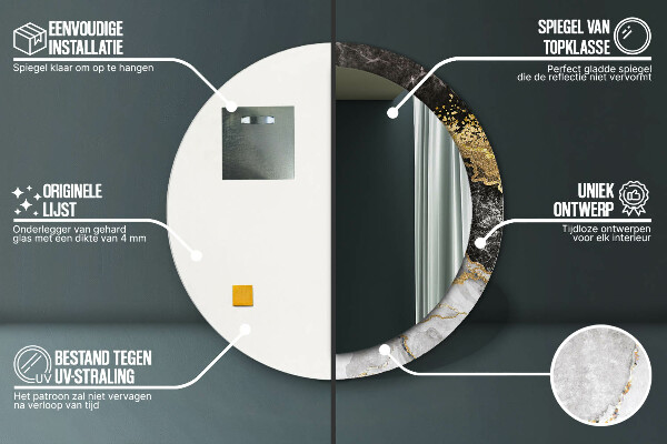 Okrasno ogledalo Marmor in zlato