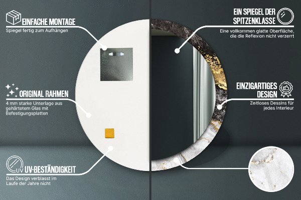 Okrasno ogledalo Marmor in zlato