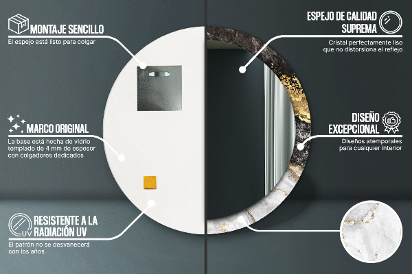 Okrasno ogledalo Marmor in zlato