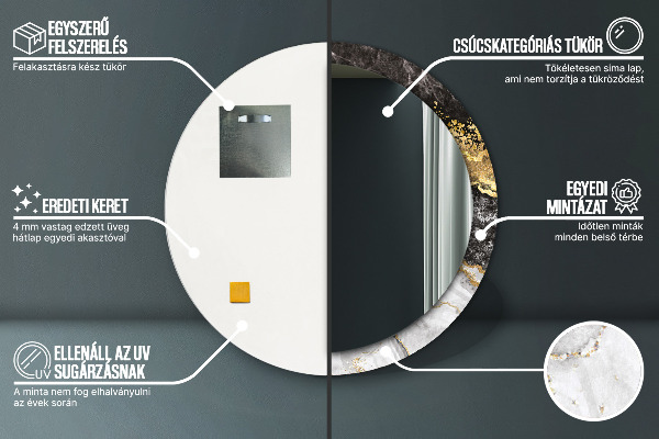 Okrasno ogledalo Marmor in zlato