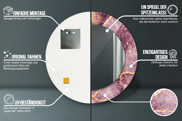Okrasno ogledalo Marmor z dodajanjem zlata