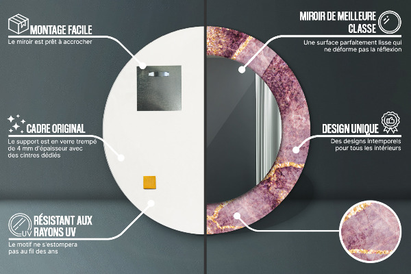 Okrasno ogledalo Marmor z dodajanjem zlata