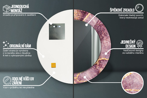 Okrasno ogledalo Marmor z dodajanjem zlata