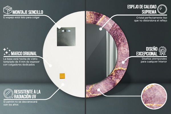 Okrasno ogledalo Marmor z dodajanjem zlata