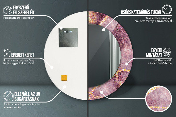 Okrasno ogledalo Marmor z dodajanjem zlata