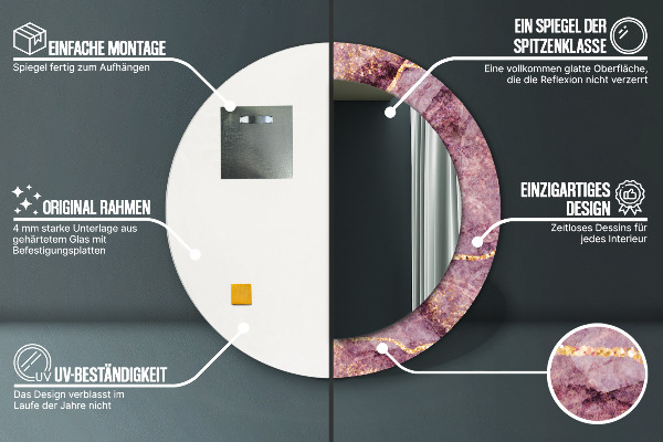 Okrasno ogledalo Marmor z dodajanjem zlata
