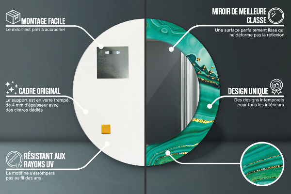 Tiskano ogledalo Agat Jaspis Marmor