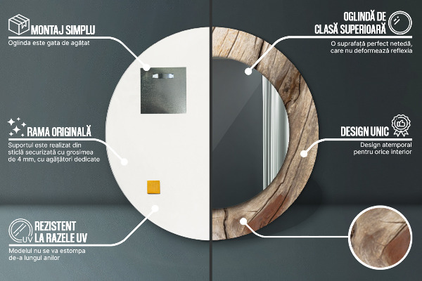 Okrasno ogledalo Razpočen les