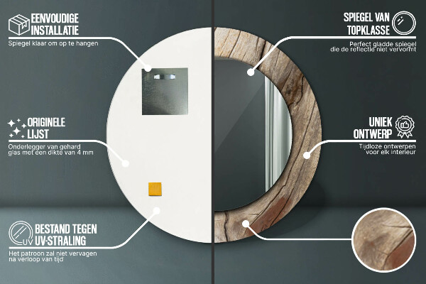 Okrasno ogledalo Razpočen les