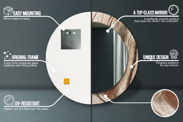 Okrasno ogledalo Razpočen les