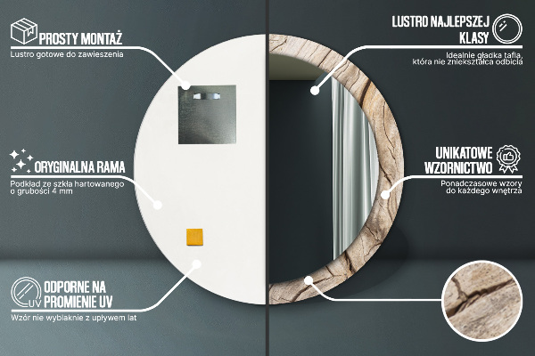 Okrasno ogledalo Razpočen les