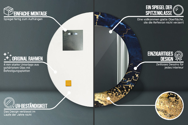 Dekorativno ogledalo Modri ​​marmor