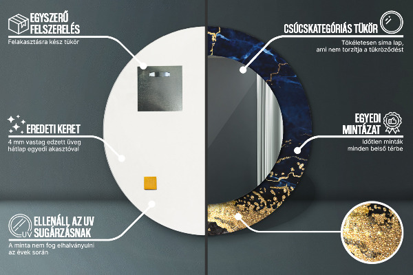 Dekorativno ogledalo Modri ​​marmor