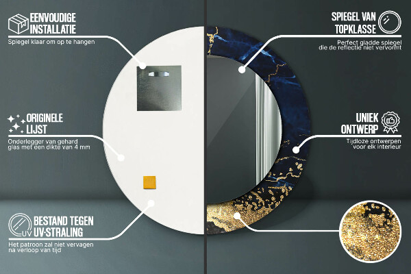 Dekorativno ogledalo Modri ​​marmor