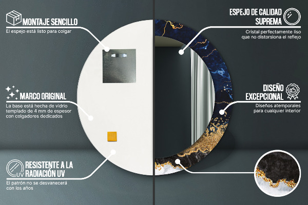 Dekorativno ogledalo Modri ​​marmor