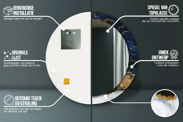 Dekorativno ogledalo Modri ​​marmor