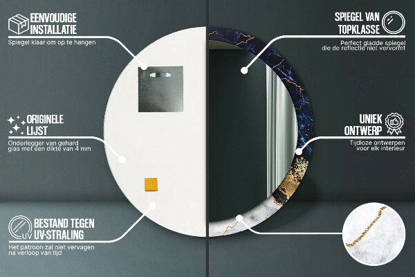 Dekorativno ogledalo Modri ​​marmor