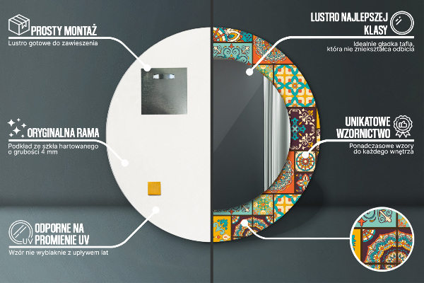 Ogledalo s potiskanim okvirjem Arabski vzorec