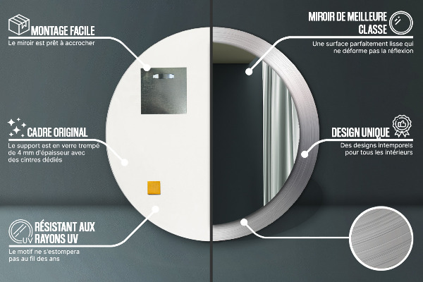 Dekorativno ogledalo Sijoč jeklo